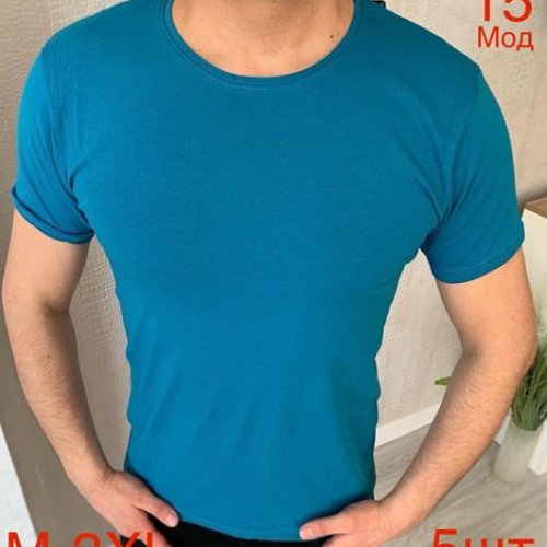 Футболка Надийка (M-3XL) 15-1 blue (лето) Надийка 15-1 blue