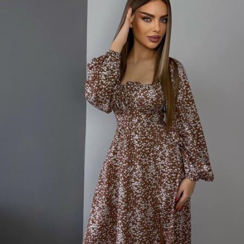 Платье Funny Love (42-46) 2070 brown (деми) Funny Love 2070 brown