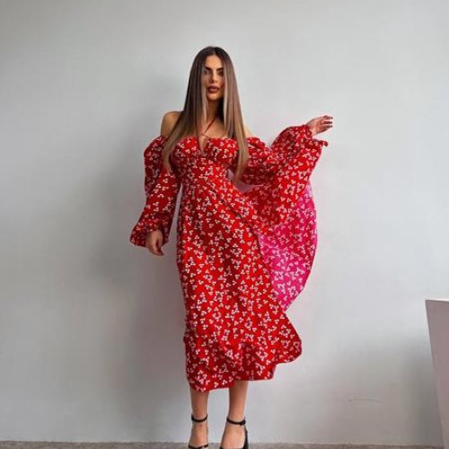 Платье Funny Love (42-46) 2070 red (деми) Funny Love 2070 red