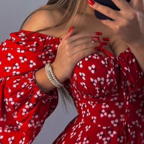 Платье Funny Love (42-46) 2070 red (деми) Funny Love 2070 red