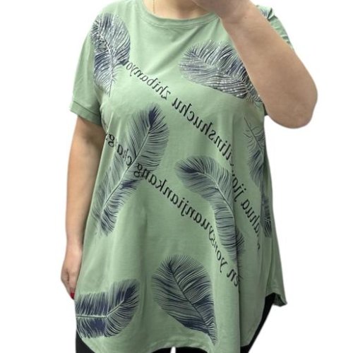 Футболка Anna&Vika (60-64) 25007 green (лето) Anna&Vika 25007 green