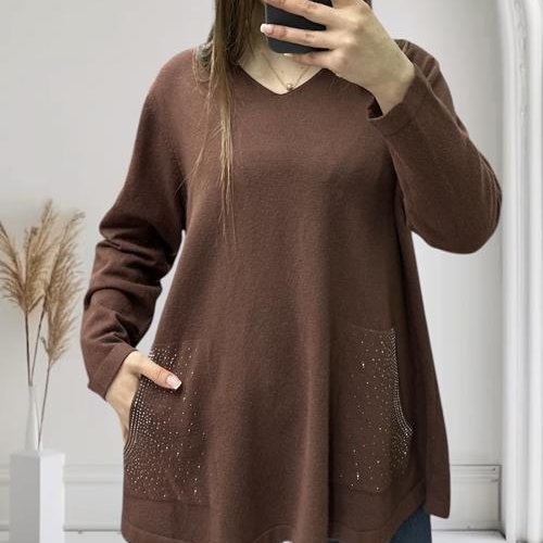 Свитер Novetly Store (52-56) 25204 brown (деми) Novetly Store 25204 brown