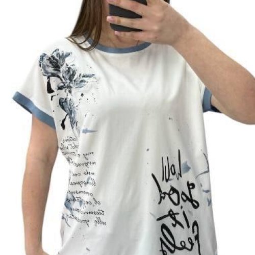 Футболка Novetly Store (48-56) 25017 white-l.blue (лето) Novetly Store 25017 white-l.blue