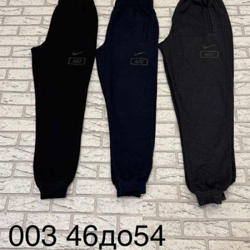 Штаны спорт Long Sport (46-54) 003-1 black (деми) Long Sport 003-1 black