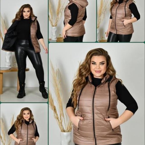 Жилетка SDF (52-62) A02-8 beige (деми) SDF A02-8 beige