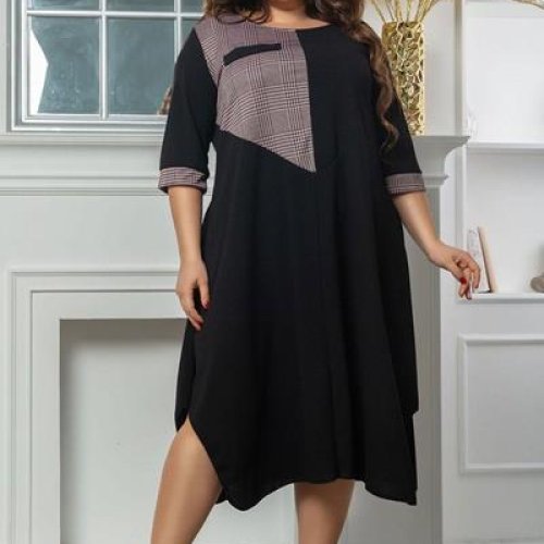 Платье Seven Zikina (50-64) 900 black-beige (деми) Seven Zikina 900 black-beige