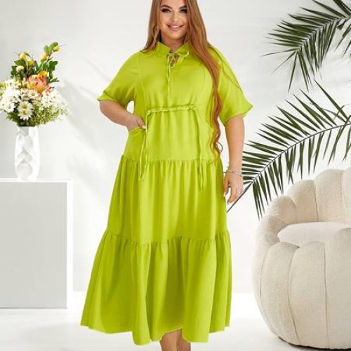 Платье Seven Zikina (50-64) 908 l.green (лето) Seven Zikina 908 l.green