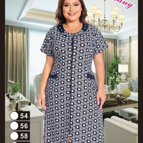 Халат Fili Wear (54-62) 1334 navy (лето) Fili Wear 1334 navy