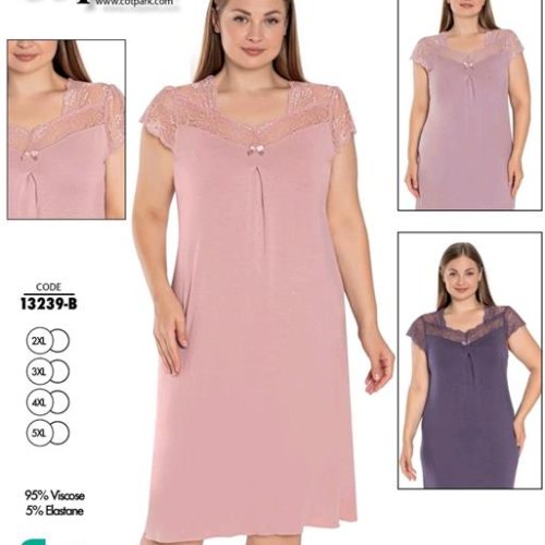 Ночнушка Romeo life (52-58) 13239B grey (лето) Romeo life 13239B grey