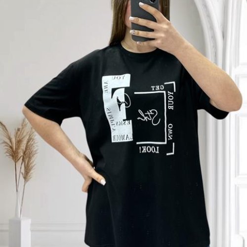 Футболка G.L.S.A (44-54) 25060 black (лето) G.L.S.A 25060 black