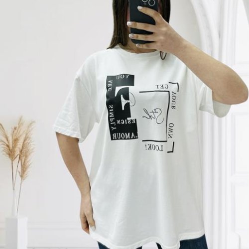 Футболка Novetly Store (44-54) 25060 white (лето) Novetly Store 25060 white