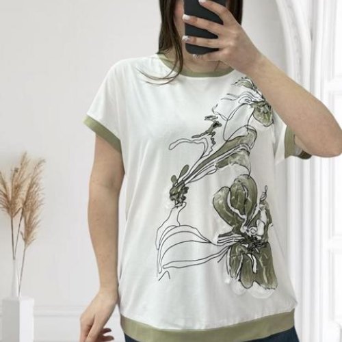 Футболка G.L.S.A (48-56) 25018 white-mint (лето) G.L.S.A 25018 white-mint