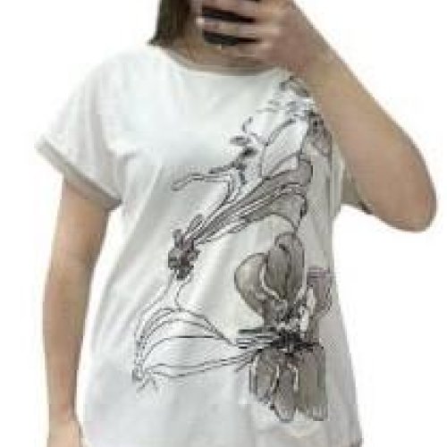 Футболка G.L.S.A (48-56) 25018 white-beige (лето) G.L.S.A 25018 white-beige