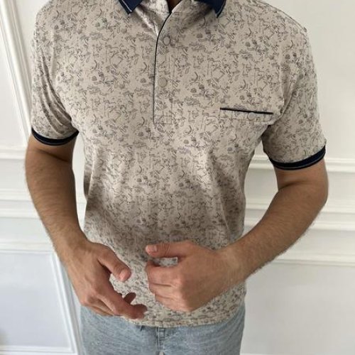 Футболка Nik (M-2XL) 55884 beige (лето) Nik 55884 beige