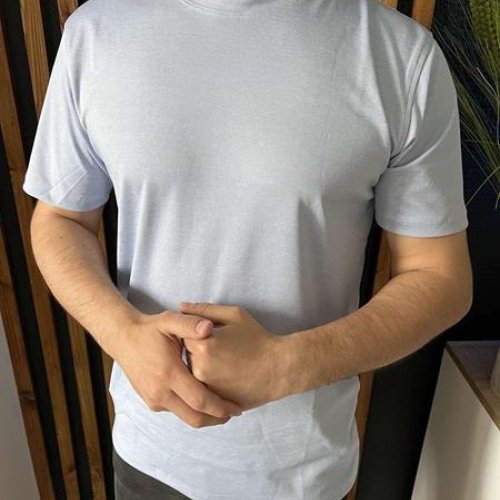 Футболка Nik (L-3XL) 55903 l.grey (лето) Nik 55903 l.grey