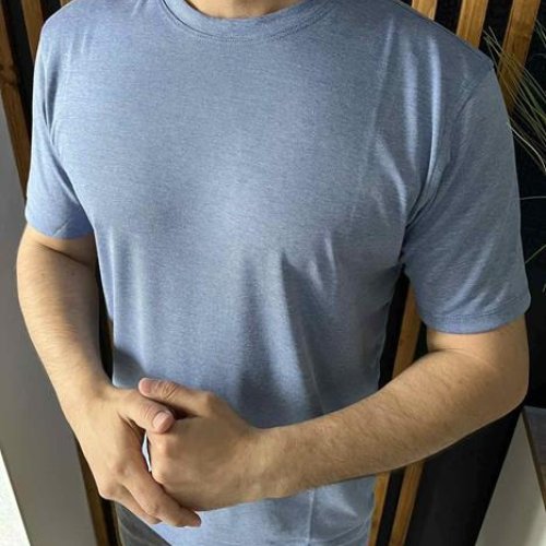 Футболка Nik (L-3XL) 55904 l.blue (лето) Nik 55904 l.blue