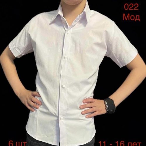 Рубашка Надийка (11-16) 022-1 white (лето) Надийка 022-1 white
