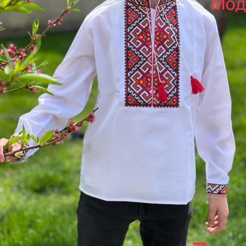 Вышиванка Надийка (6-12) 1541 white (деми) Надийка 1541 white