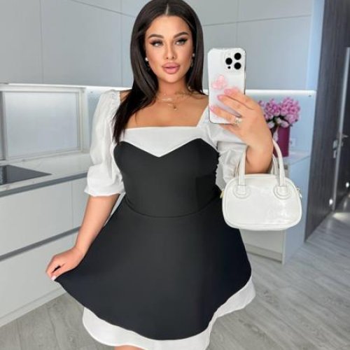Платье EVA (42-56) 240 black (лето) EVA 240 black