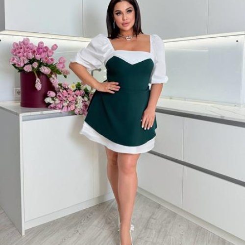 Платье EVA (42-56) 240 green (лето) EVA 240 green