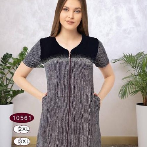 Халат sss Annet (2XL-5XL) DO10561 black (лето) sss Annet DO10561 black