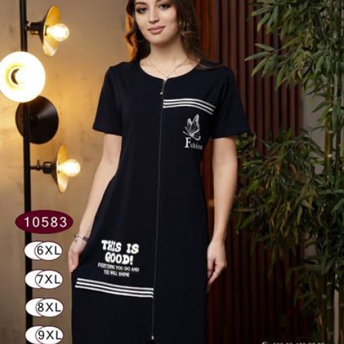 Халат sss Annet (6XL-9XL) DO10583 black (лето) sss Annet DO10583 black