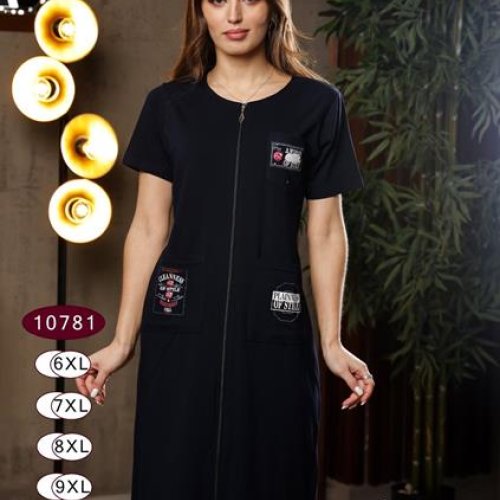 Халат sss Annet (6XL-9XL) DO10781 black (лето) sss Annet DO10781 black