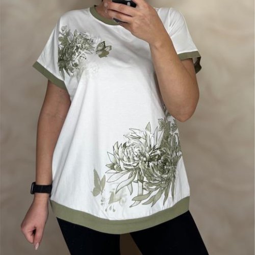 Футболка Shipi (M-2XL) 25019 white-mint (лето) Shipi 25019 white-mint