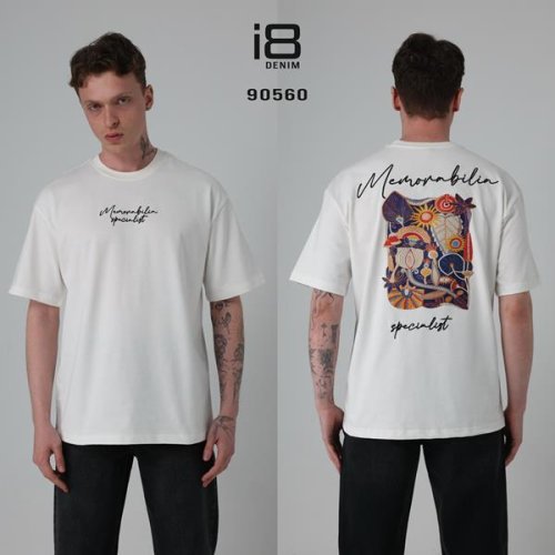 Футболка Three Black (S-XL) 90560 white (лето) Three Black 90560 white
