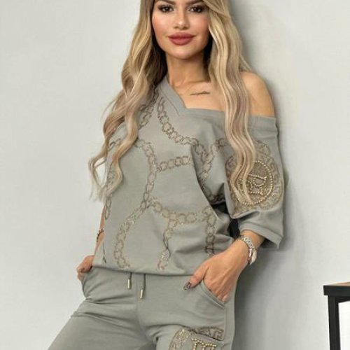 Костюм спорт iBamBino (S-XL) 1307 grey (лето) iBamBino 1307 grey