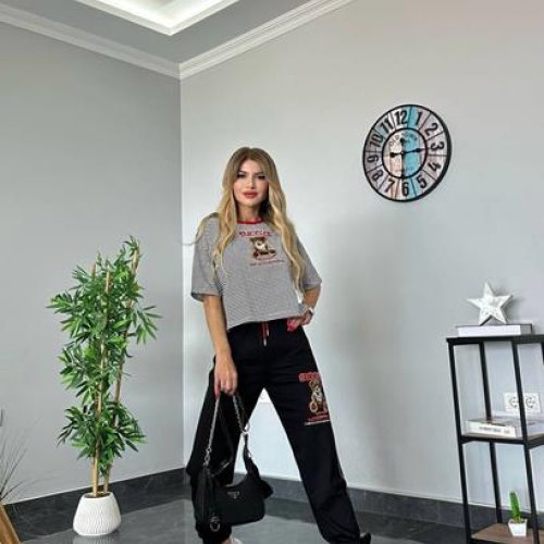 Костюм спорт iBamBino (S-XL) 1351 black (лето) iBamBino 1351 black
