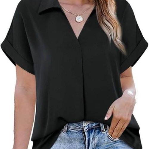 Блузка Arina (42-52) 5100 black (лето) Arina 5100 black