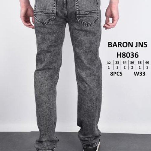 Джинсы God Baron (32-40) 8036 grey (деми) God Baron 8036 grey