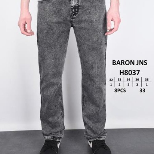 Джинсы God Baron (32-38) 8037 grey (деми) God Baron 8037 grey