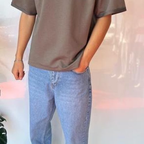 Футболка Three Black (S-2XL) 2024 grey (лето) Three Black 2024 grey