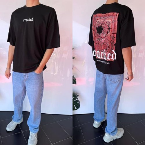 Футболка Three Black (S-XL) 2027 black (лето) Three Black 2027 black