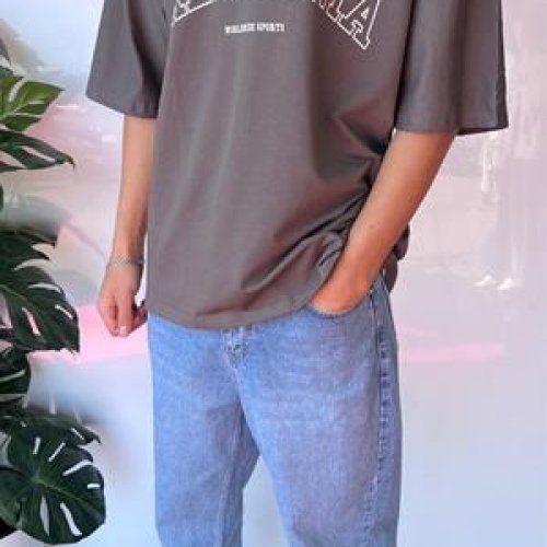 Футболка Three Black (S-XL) 2037 grey (лето) Three Black 2037 grey
