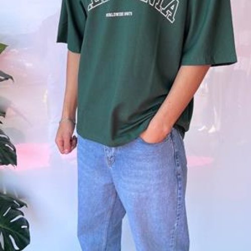 Футболка Three Black (S-XL) 2039 green (лето) Three Black 2039 green
