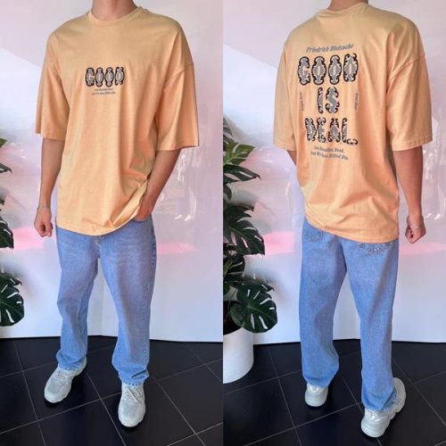 Футболка Three Black (S-XL) 2050 beige (лето) Three Black 2050 beige