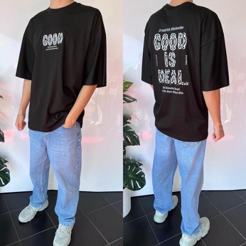 Футболка Three Black (S-XL) 2051 black (лето) Three Black 2051 black