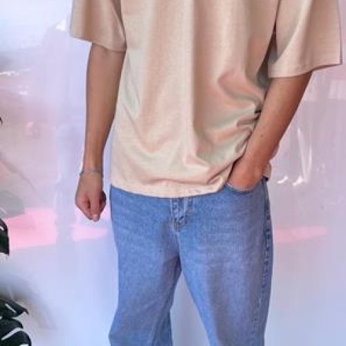 Футболка Three Black (S-XL) 2057 beige (лето) Three Black 2057 beige