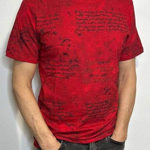 Футболка Vip Stendo (M-2XL) 5103 red (лето) Vip Stendo 5103 red
