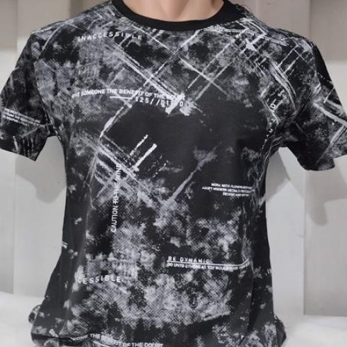 Футболка Panda (S-2XL) 1709 black (лето) Panda 1709 black