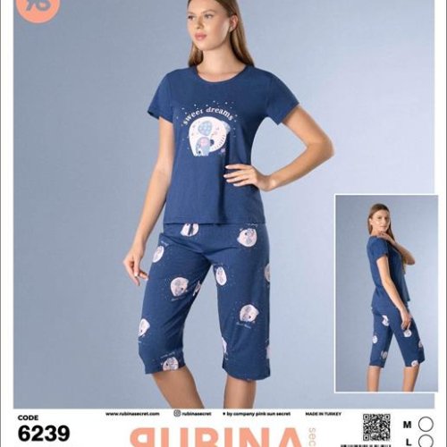 Пижама Disneyopt (M-XL) 6239 navy (лето) Disneyopt 6239 navy