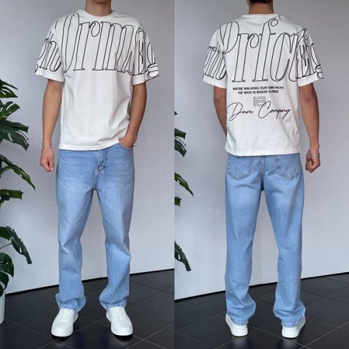 Футболка Three Black (S-XL) 2127 white (лето) Three Black 2127 white