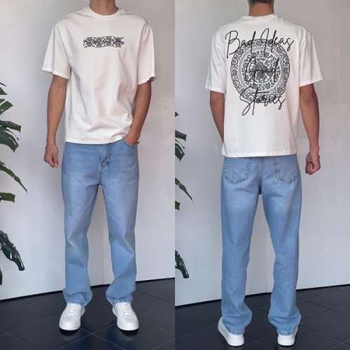 Футболка Three Black (S-XL) 2140 white (лето) Three Black 2140 white
