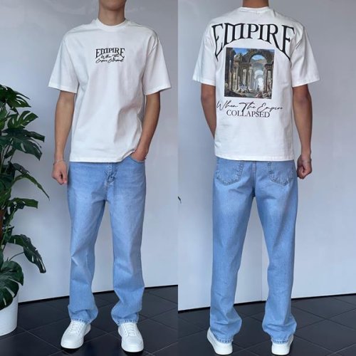 Футболка Three Black (S-XL) 2162 white (лето) Three Black 2162 white