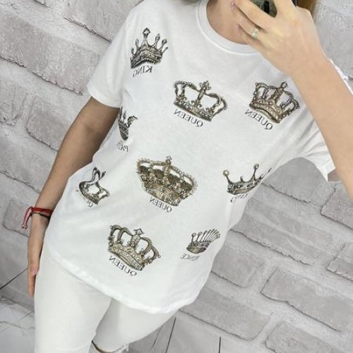 Футболка Karon (S-L) 4687 white (лето) Karon 4687 white
