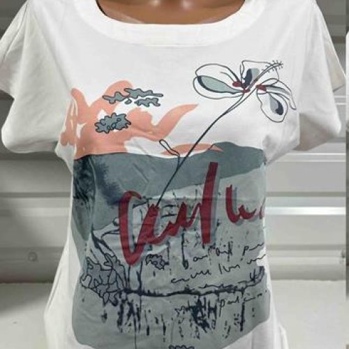 Футболка Gertie (48-58) 6471 white-grey (лето) Gertie 6471 white-grey