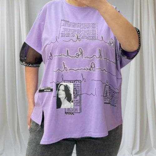 Футболка Novetly Store (52-56) 25316 lilac (лето) Novetly Store 25316 lilac